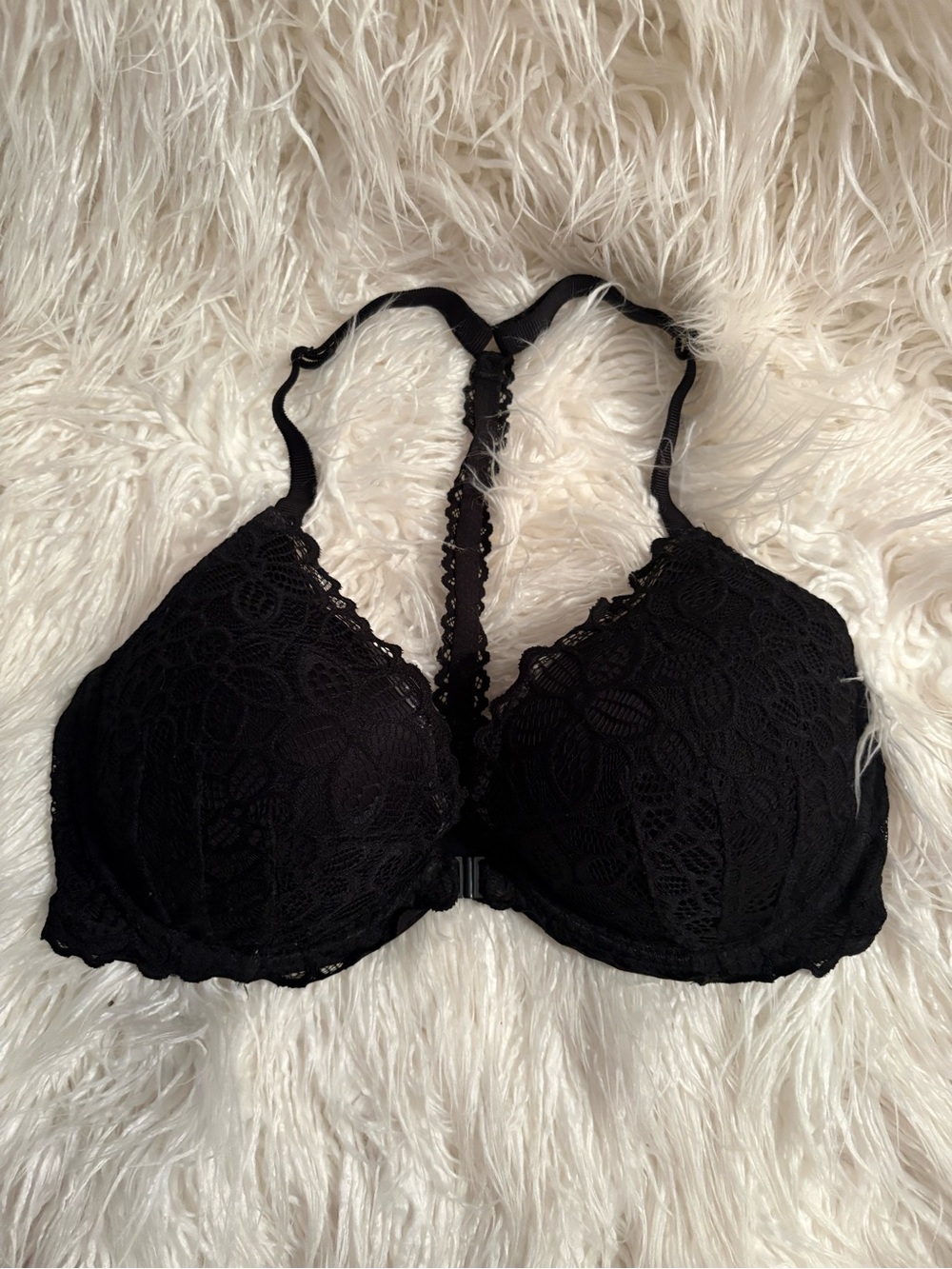 Victoria's Secret Black Lace Racerback Bra
